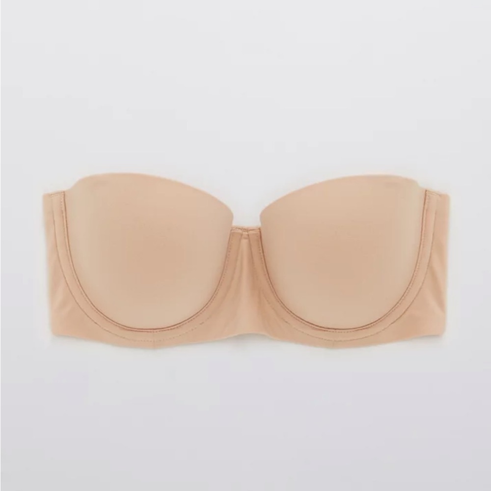 Nude aerie real Sunnie strapless lightly lined bra 38D